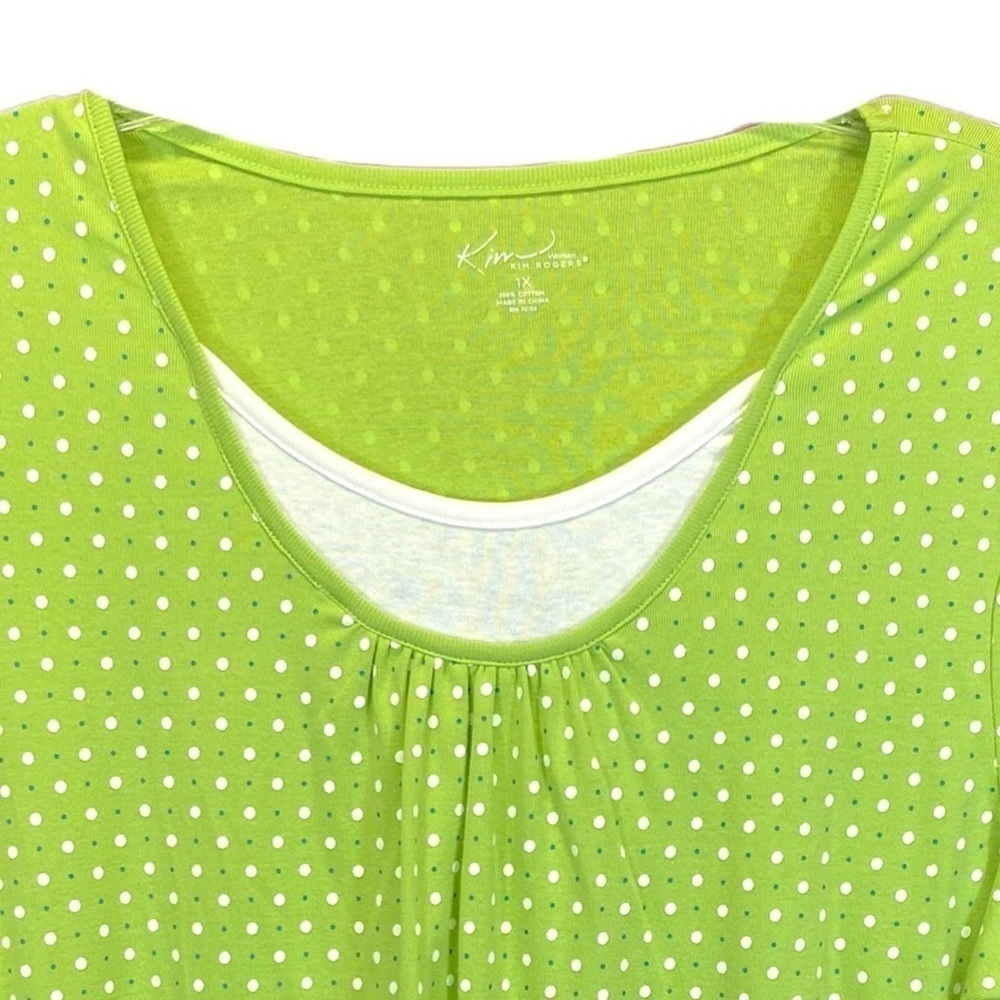 Kim Rogers 1X T top layered look removed tags to launder new never worn NWOT - Picture 5 of 8